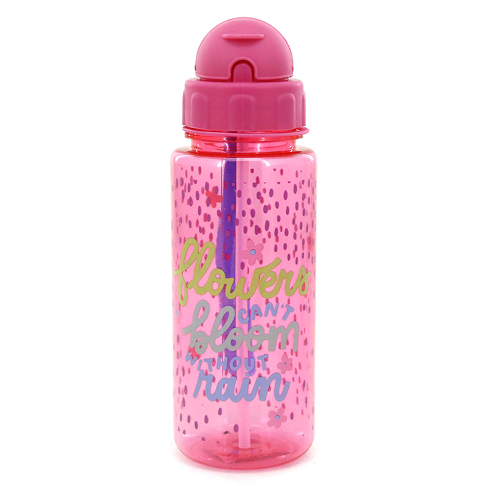 Homely Botella Rosa TRENDY BOTELLA ROSA C/SORBETE REBATIBLE ESCAMAS/LLUVIA 500ML - BH ...