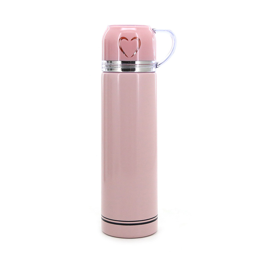 Termos Rosa Barn TRENDY TERMO ROSA 500ML PICO CEBADOR C/TAZA EN TAPA - BH Complementos