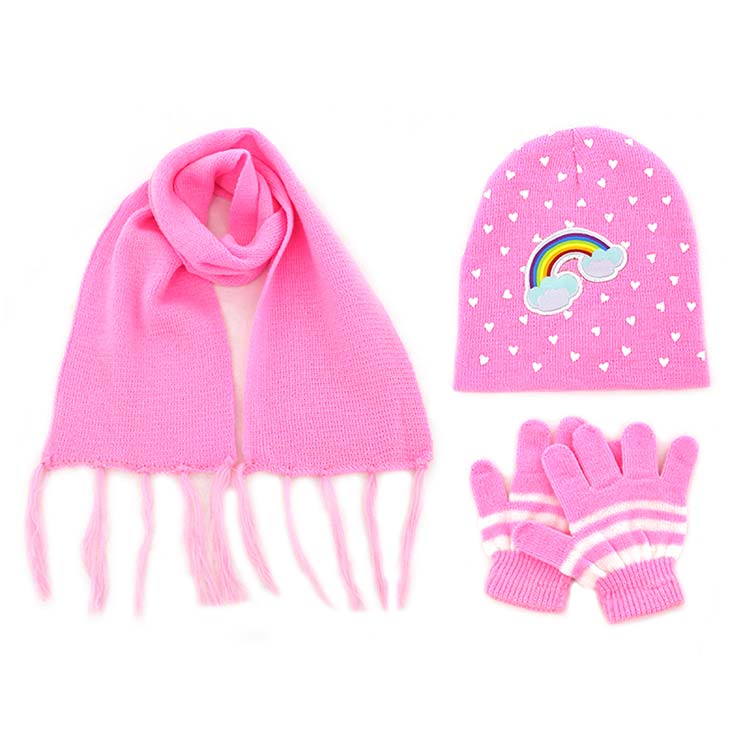 INV22 TRENDY SET INVIERNO BUFANDA + GORRO + GUANTES LISO -